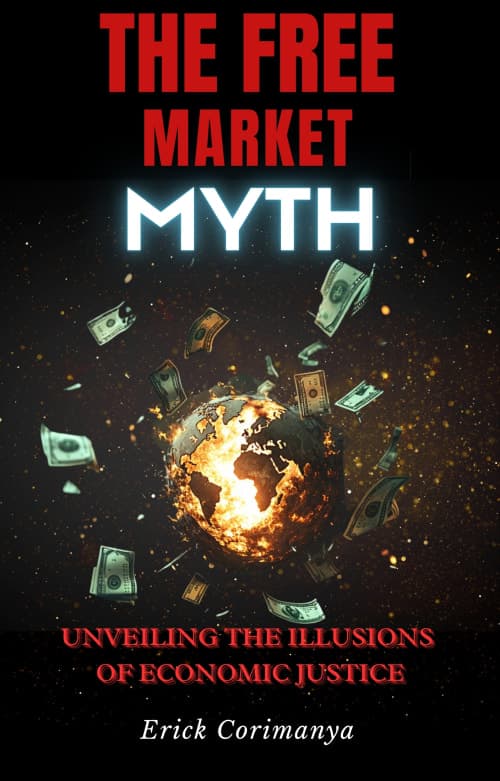 Portada de THE FREE MARKET MYTH: Unveiling the Illusions of Economic Justice: Exploring Failures, Inequalities, and Alternative Futures in a Globalized World